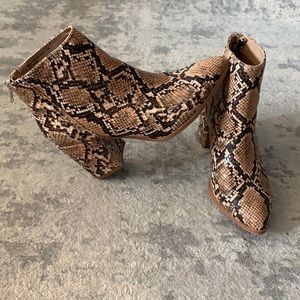 Steve Madden snakeskin booties